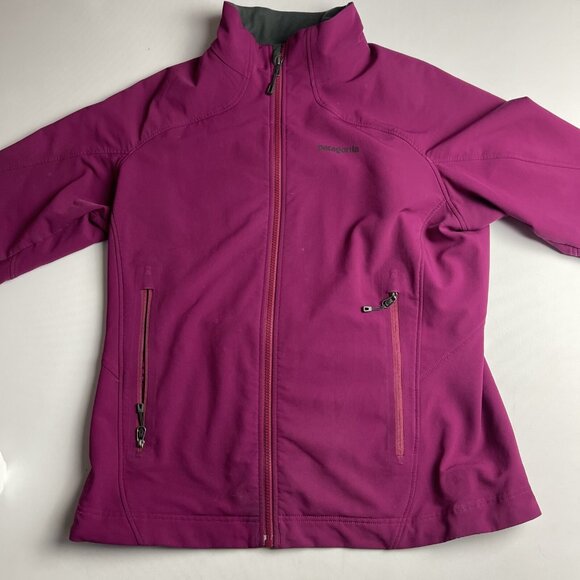 Patagonia Women L Soft Shell Jacket Fleece Purple Outdoor Hiking Jacket **READ** - Picture 6 of 16